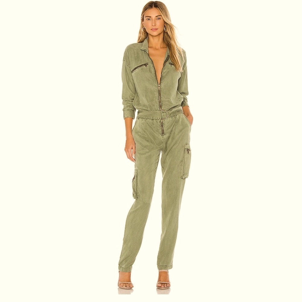 YFB Clothing Utility Zip Jumpsuit – Size S – Olive Green